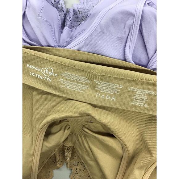 Rhonda shear lace padded sports bra 2 pack size 2X comfort smooth new from HSN - Picture 3 of 3